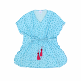 Lidia Blue Petal Cover Up Dress