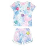 Sloane Smiley Tie Dye Top And Shorts Set | Multi