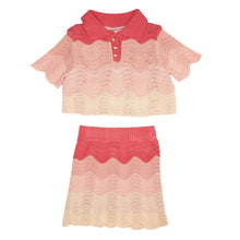 Load image into Gallery viewer, Portofino Crochet Top And Skirt Set | Pink
