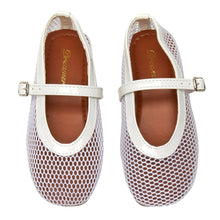 Load image into Gallery viewer, Lala Mesh Flats | White
