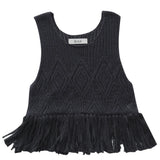 Lacework Knit Top | Faded Black