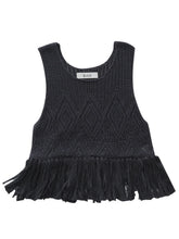 Load image into Gallery viewer, Lacework Knit Top | Faded Black
