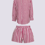 White/Red Shirt & Shorts Set