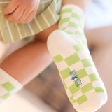 Checkerboard Socks|Blue/Green
