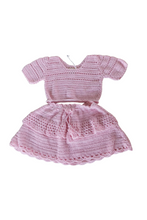 Load image into Gallery viewer, Baby Pink Crochet Top &amp; Skirt
