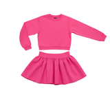 Sweatshirt & Skort | Fuschia