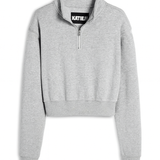 Dylan Half Zip Sweatshirt | Heather Grey