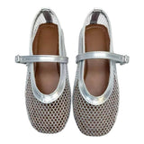 Lala Mesh Flats | Silver