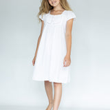 Mini Nicole Short Sleeve Dress | White