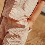 Álvaro Embroidered Shorts | Vichy Rose