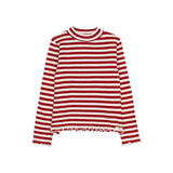 Fancy Strip T-shirt | Burgandy