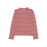Fancy Strip T-shirt | Burgandy