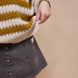 Denim Skirt | Grey
