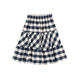 Gingham Maxi Skirt | Navy