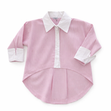 Annette Shirt Oversize | Pink Strypes