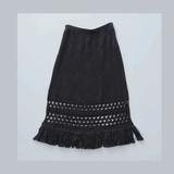 Lacework Knit Skirt | Faded Black