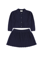 Load image into Gallery viewer, Virginia Bouclette Navy &amp; Vanina bouclette navy skirt
