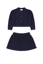 Load image into Gallery viewer, Virginia Bouclette Navy &amp; Vanina bouclette navy skirt
