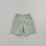 Tobia Boy Shorts | Green Stripe