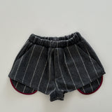 Classic Striped Shorts | Grey