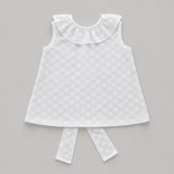 Serenella Eyelet Top | White