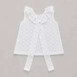Serenella Eyelet Top | White