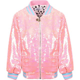 Pretty in Pink Unicorn Sequin Bomber