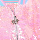 Pretty in Pink Unicorn Sequin Bomber