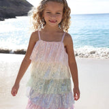 Rainbow Sequin Tiered Dress