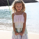 Rainbow Sequin Tiered Dress