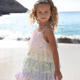 Rainbow Sequin Tiered Dress