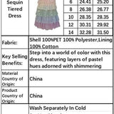 Rainbow Sequin Tiered Dress