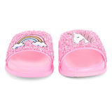 Pink Glitter Unicorn Slides