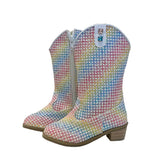 Rainbow Sparkle Cowgirl Boots