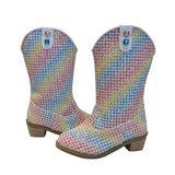 Rainbow Sparkle Cowgirl Boots