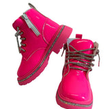 Hot Pink Crystal Boots