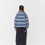 Bubble Sweatshirt - Vintage Indigo Stripe Fleece