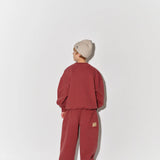 Crew Sweatshirt & Lounge Pant| Burgandy Fleece
