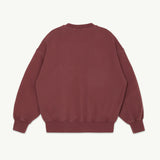 Crew Sweatshirt & Lounge Pant| Burgandy Fleece