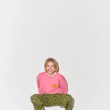 Bubble Sweatshirt & Wide Sweatpants | Pink Lemonade Fleece