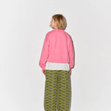 Bubble Sweatshirt & Wide Sweatpants | Pink Lemonade Fleece