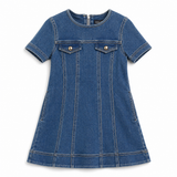 Kesia Mini Denim Dress | Denim Blue