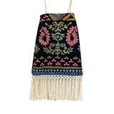The Embroidered Zoya Dress | Black