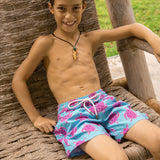 Turtle Swim Shorts | Pink/Blue