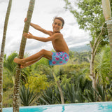 Turtle Swim Shorts | Pink/Blue