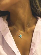 Load image into Gallery viewer, Turquoise Pave Star Necklace
