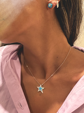 Load image into Gallery viewer, Turquoise Pave Star Necklace
