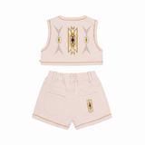 Lily Gilet & Lilou Twill Short Set | Blossom Rose