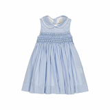 Maud Smocked Dress | Blue Stripes