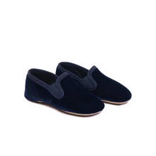 Load image into Gallery viewer, Pepe Navy Velvet Slip On Shoes
